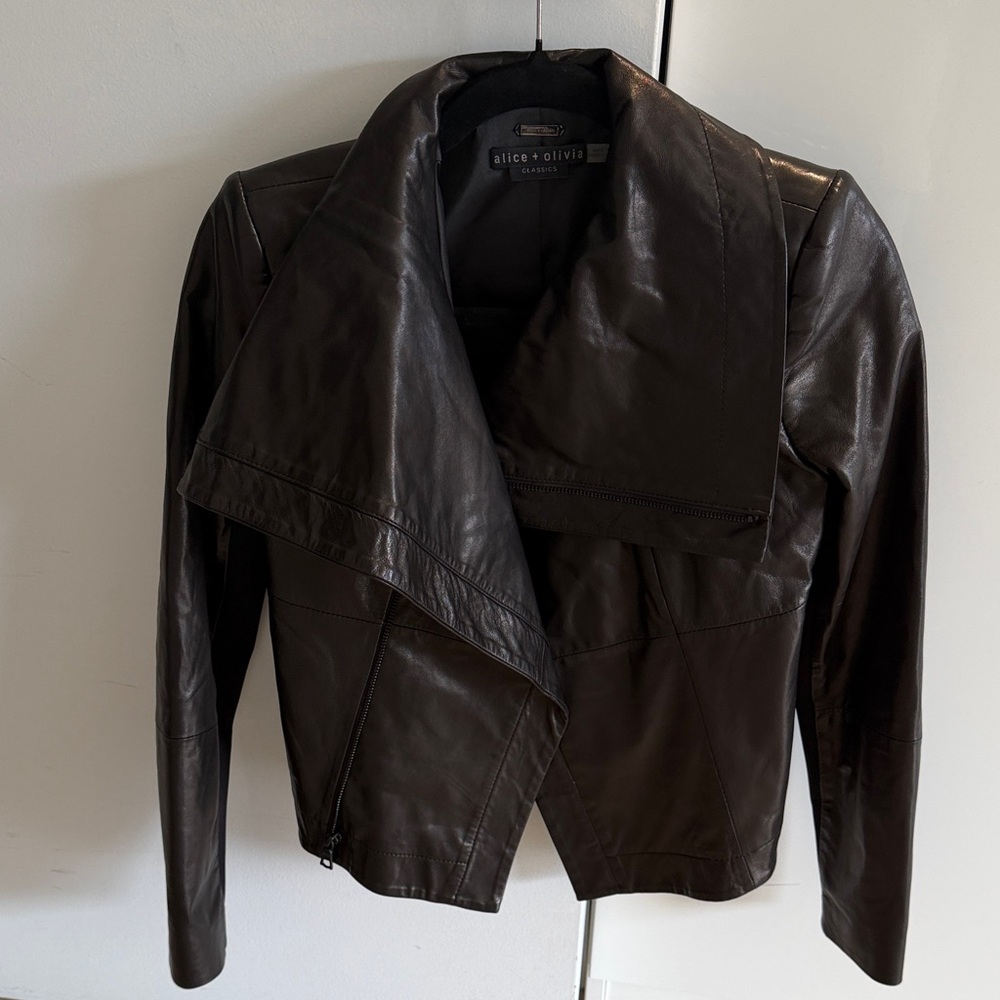 Alice and Olivia leather biker jacket
